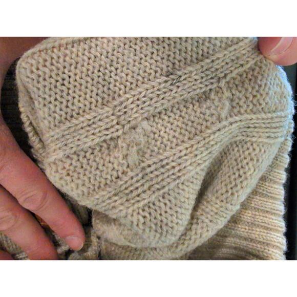 Vintage Cambridge Dry Goods Academia Patch Sleeve Cardigan size M- 100% Wool - Picture 5 of 5
